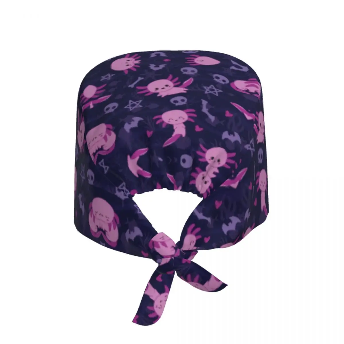Custom Adjustable Axolotl Working Hat Men Women Cartoon Animal Scrub Caps Scrub Nursing Doctor Surgeon Cap for Chef