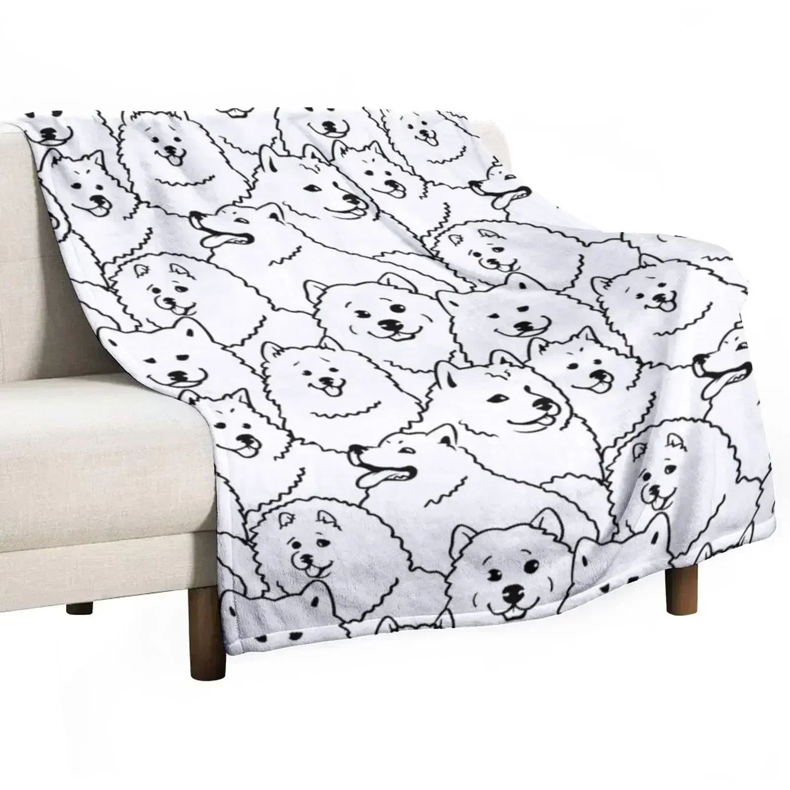 Oh Samoyed Throw Blanket Warm Comfortable Blanket for Office Napping