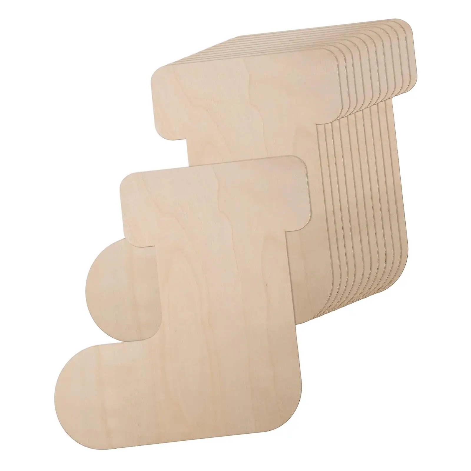 12 calze natalizie in legno non finite, decorazioni fai da te