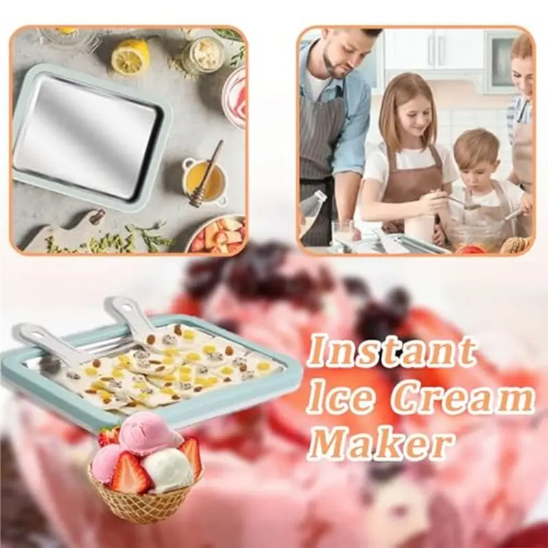 Rolled Ice Cream Maker, 2026 New Ice Cream Makers, DIY Ice Cream Roll Maker with 2 Scrapers, for Homemade Cream C Retail