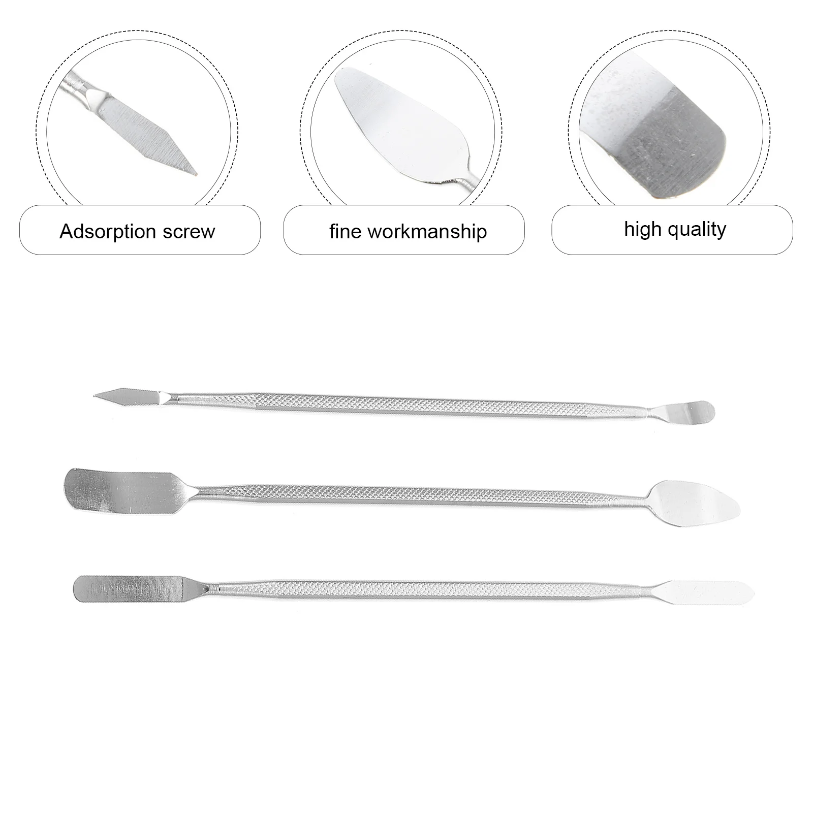 

3Pcs Metal Pry Bars Crowbars Set Durable Multifunctional Opening Tools for Smartphone Tablet Disassemble