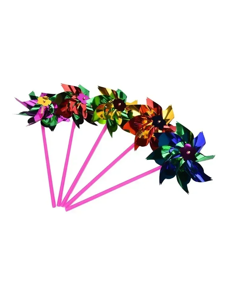 6 Stuks Plastic Windmolen Pinwheel Wind Spinner Kinderen Speelgoed Tuin Gazon Feest Decoratie Speelgoed Jongens Meisjes Tuin Windmolen - afbeelding 2