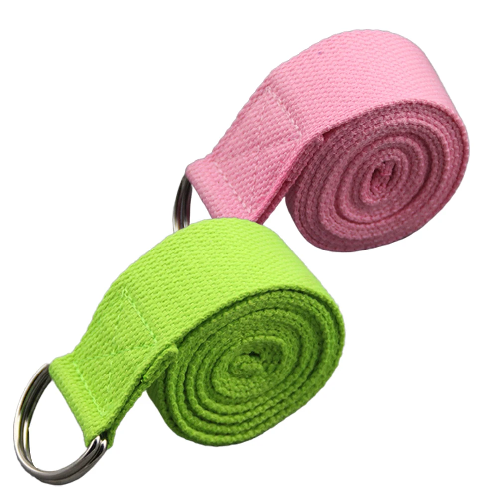 Mipcase 2 قطعة حزام مقاومة اليوغا لممارسة اللياقة البدنية وتمتد الورك بلون عشوائي