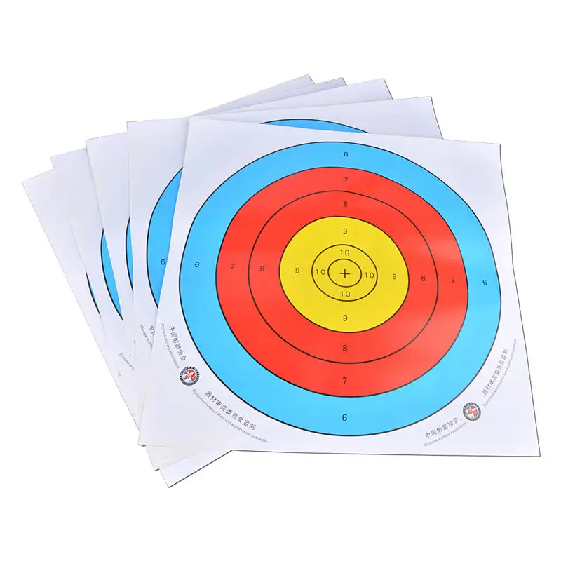 Archery Target Paper 40cm Full Ring Recurve Compound Bow Archery Target Papers for Arrow Hunting Shooting