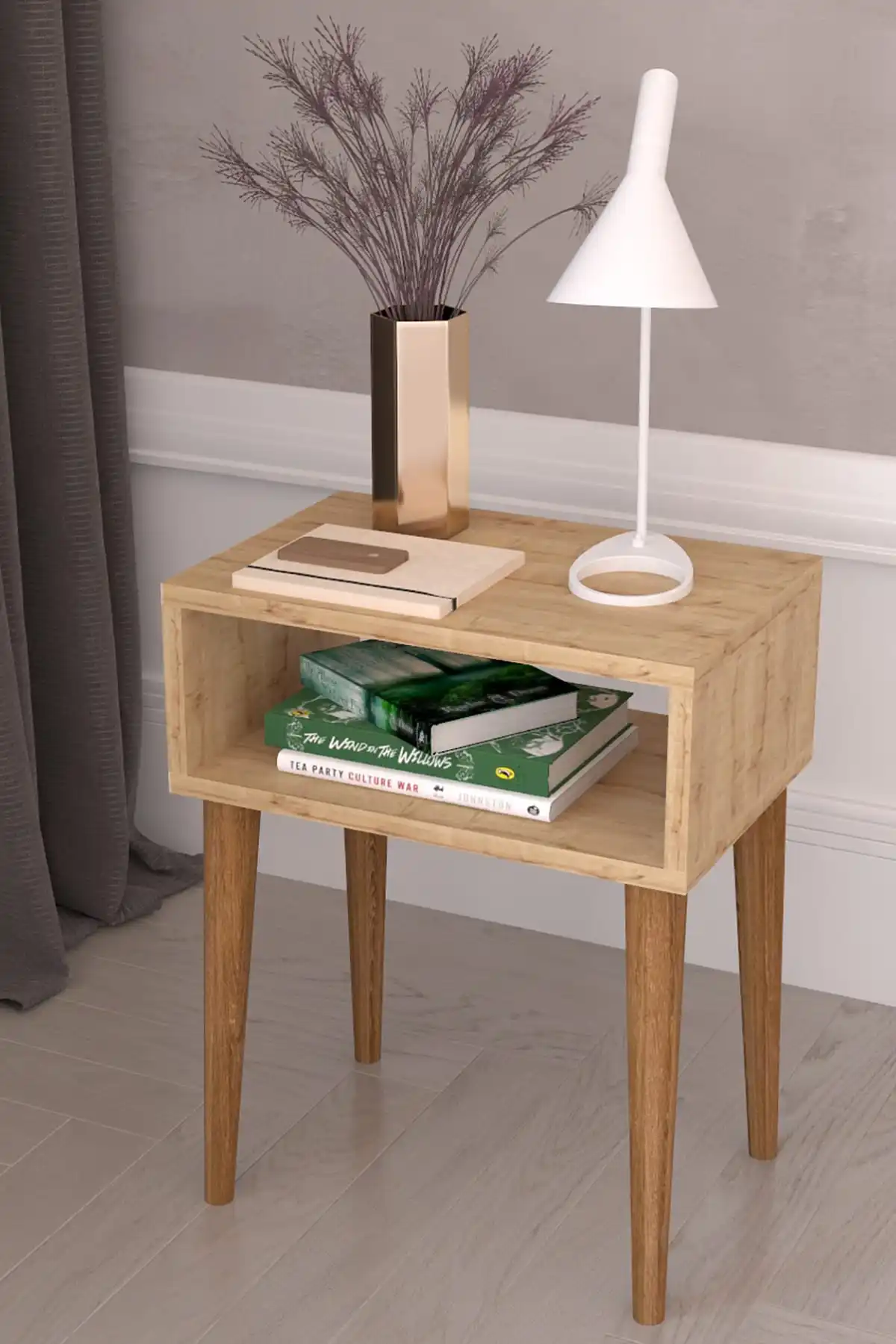 

DOLBOVI Retro Side Coffee Table-Oak Coffee Table