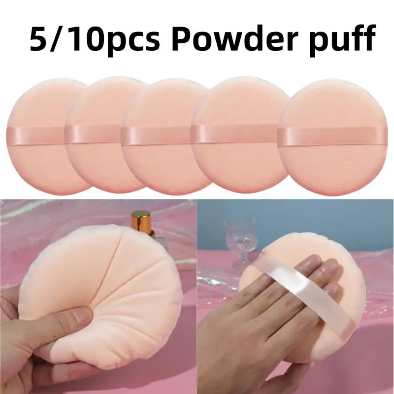 5/10 pz viso fondotinta in polvere soffio professionale forma rotonda portatile morbido soffio cosmetico trucco fondotinta spugna strumento di bellezza