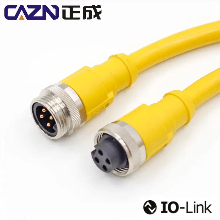 

Ethernet Connectors 7/8 Connector 4 pin Male to Female Waterproof Industrial Ethernet IO Link