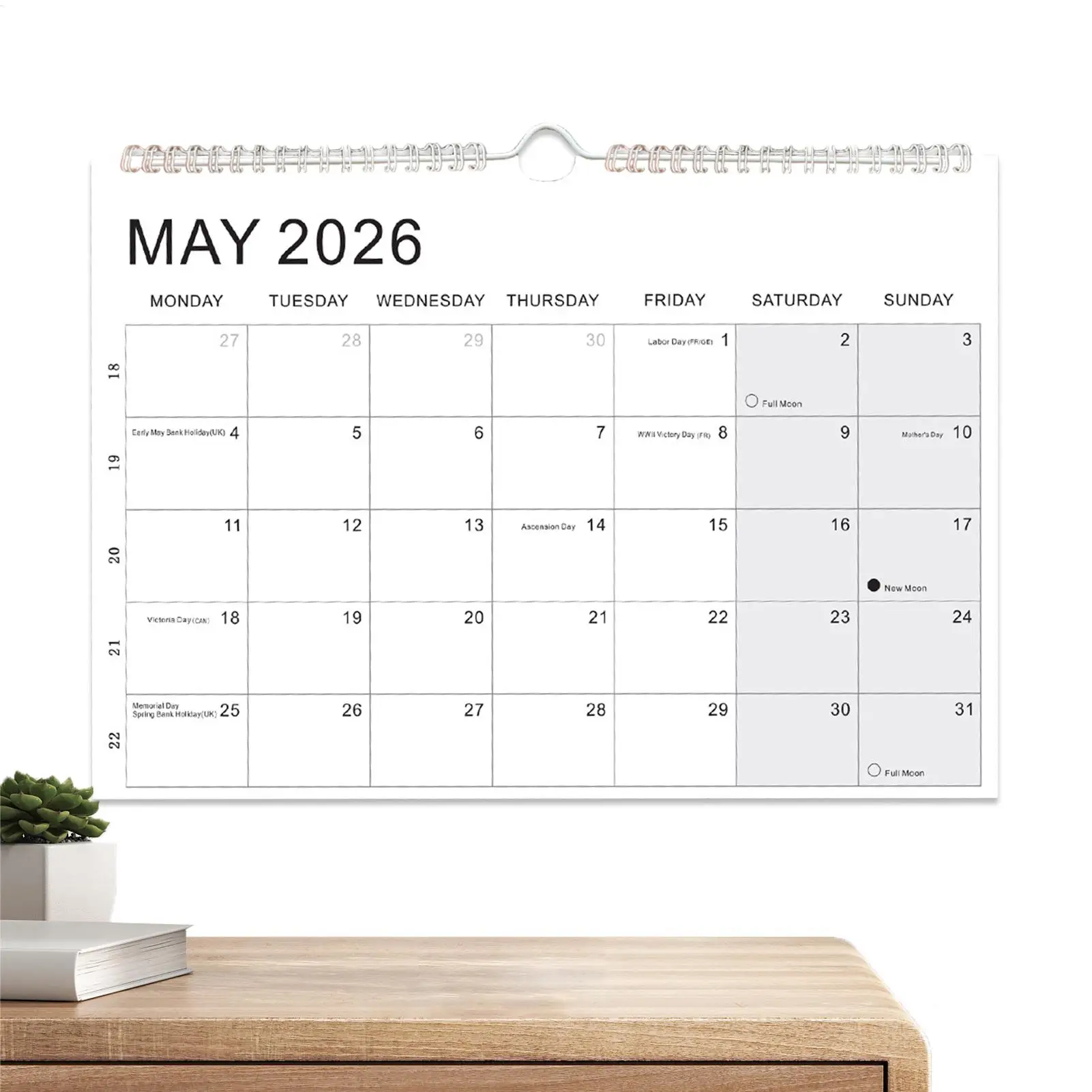Wall Calendar Hangable Monthly Planner Organizer Decor 2026 Wall Calendar Planning For Home Office School Classroom Dorm Room