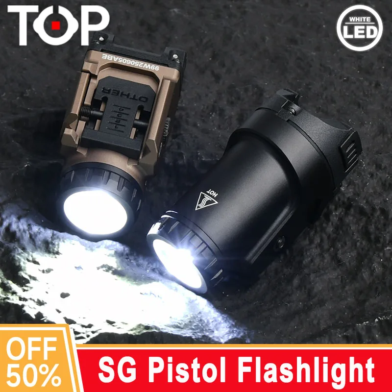 الادسنس SG مسدس مصباح يدوي ستروب وادسن التكتيكية المعادن البسيطة ضوء إحترافي معدات الصيد LED مصباح M1913 X300 X400 PEQ15 NGAL XC2