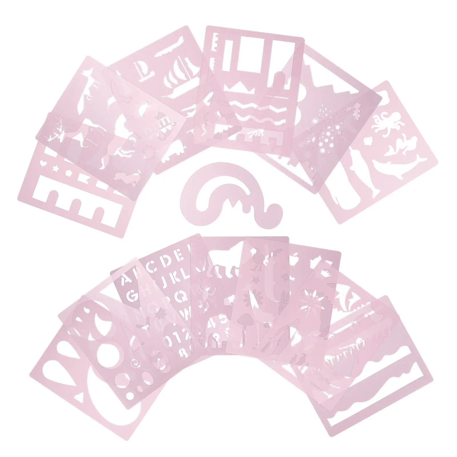 

14Pcs Hand Account Templates Pet Reusable Stencils for Kids DIY Drawing Scrapbooking School Projects Painting Craft Art Supplies