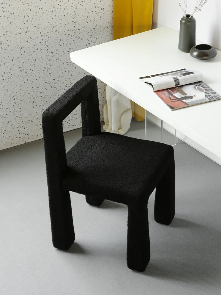 Yy Nordic Light Luxury Dining Chair Home Armchair Creative Make-up Chair