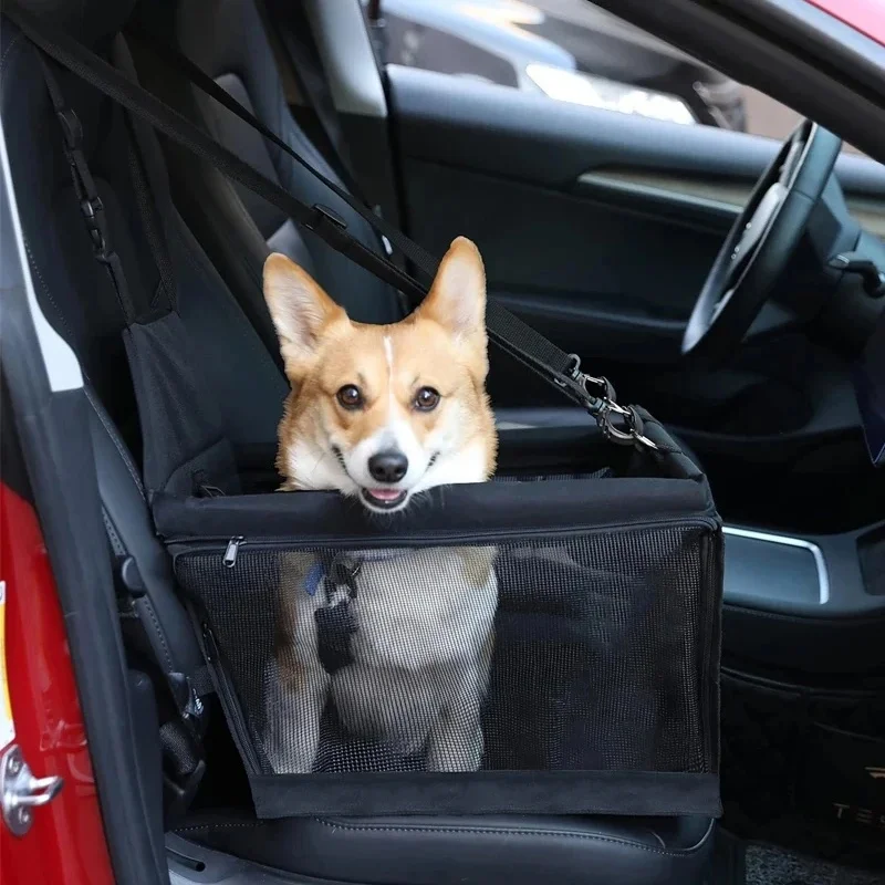 1PC Pet Dog Car Carrier Seat Bag Waterproof Basket Folding Carriers Bag For Small Cat Dogs Travelling Mesh Bag Auto Parts view 5