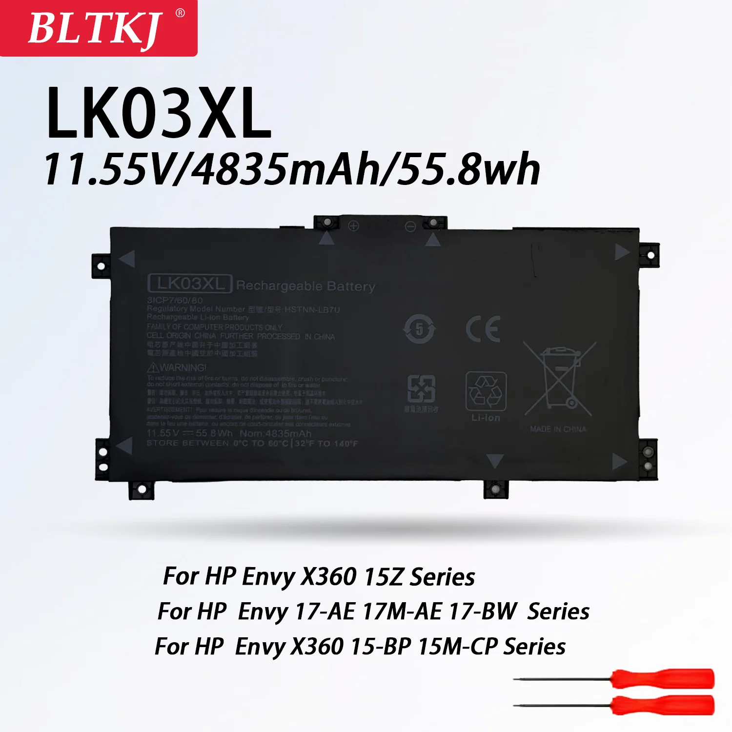 LK03XL Laptop Battery For HP TPN-W127W128 W129 W13415-bp100TX 15-CN0000TX Series HSTNN-LB7U 916368-421