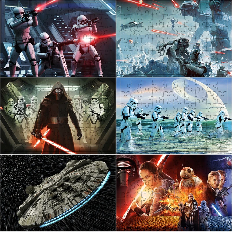 Disney Movie Star Wars 300 Pieces Print Puzzles Ornamnets Relaxing Oneself Jigsaw Puzzle Game Toys Gifts