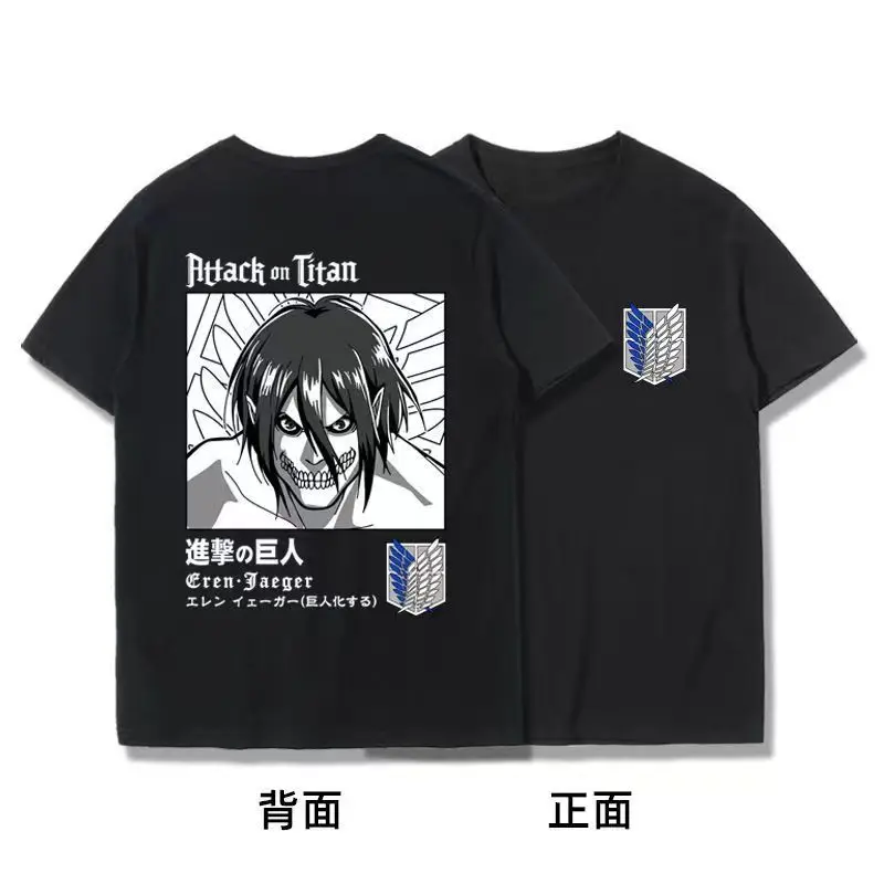 Japanese Anime T Shirt Scouting Legion Clothes Shingeki No Kyojin Tee Shirt Attack on Titan Giant Short-sleeve T-shir Men Women