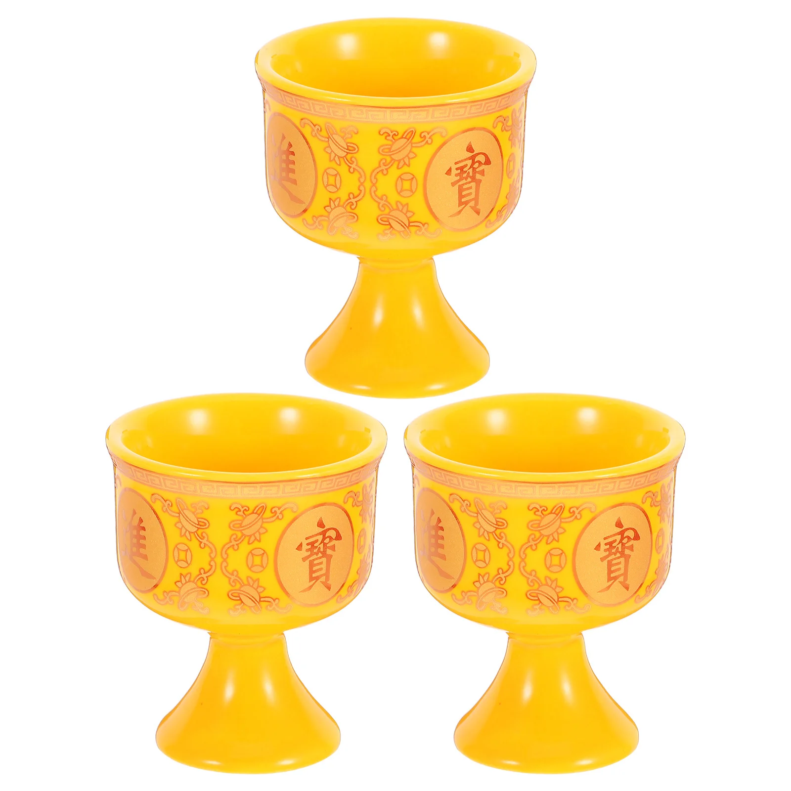 

3Pcs Lotus Ceramic Offering Cups Bowls Home Temple Worship Meditation Decorative Temple Cup