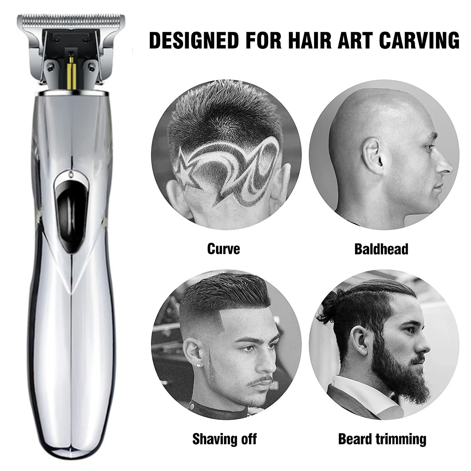 ماكينة قص الشعر الكهربائية بدون أسلاك للرجال ماكينة قص الشعر قابلة للشحن