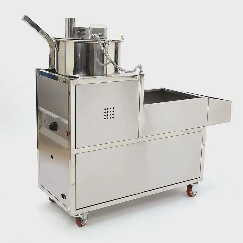 Large commercial electromagnetic spherical popcorn machine with American style rice husks, fully automatic for setting up stalls