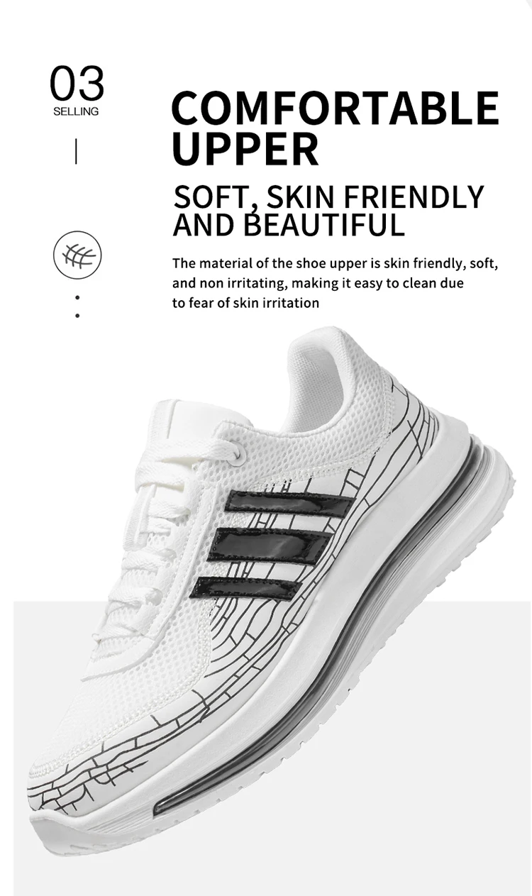 Modische Herren-Freizeitsneaker, atmungsaktives Obermaterial, leicht und strapazierfähig, ideal für Sport und den Alltag. – Detail 5
