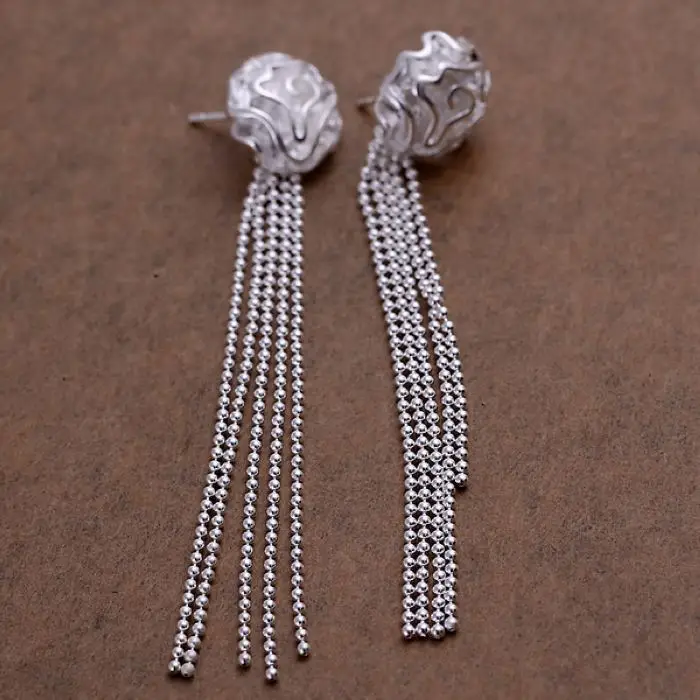 

925 Sterling Silver Earring Stud Rose For Women Cute Elegant Noble Design Beautiful Fashion Party Jewelry Factory Price