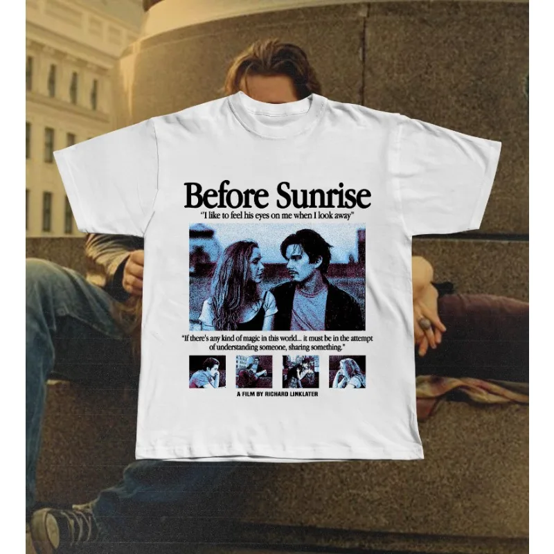 Before Sunrise 1995 T-Shirt, Ethan Hawke Romance, Richard Linklater Vienna, Romantic Film Gift