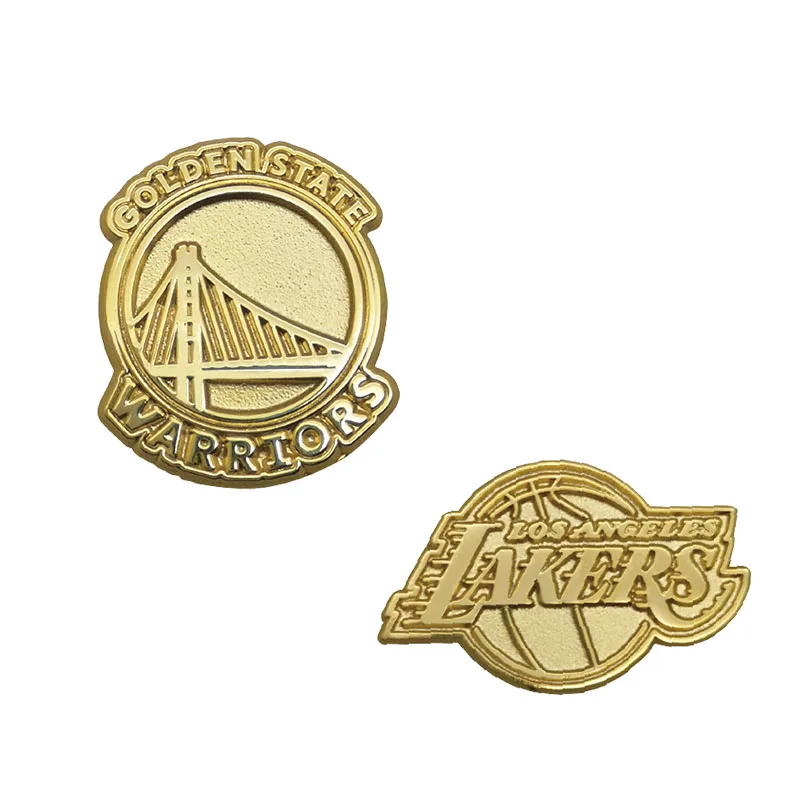 NBA officiële echte basketbalteam badge broche Lakers Warriors basketbalaccessoires souvenir