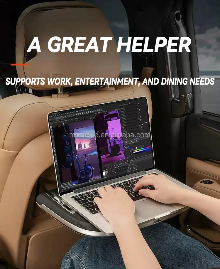 2025 Hot Sale Car Folding Table with Wireless Charging Car Rear Seat Back Electric Folding Table for Byd Leopard 8 Accessories view 6