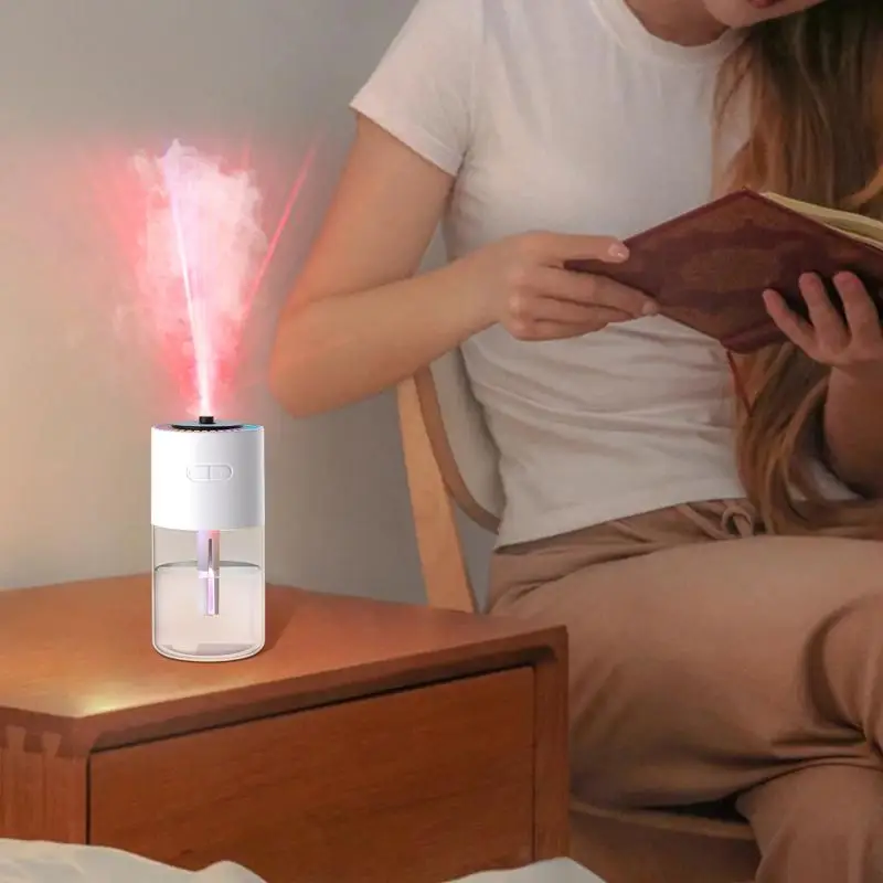 Desktop Humidifier 280ml Facial Mister Desk Personal Air Humidifier Rechargeable Cool Mist Humidifiers With Starry Projector