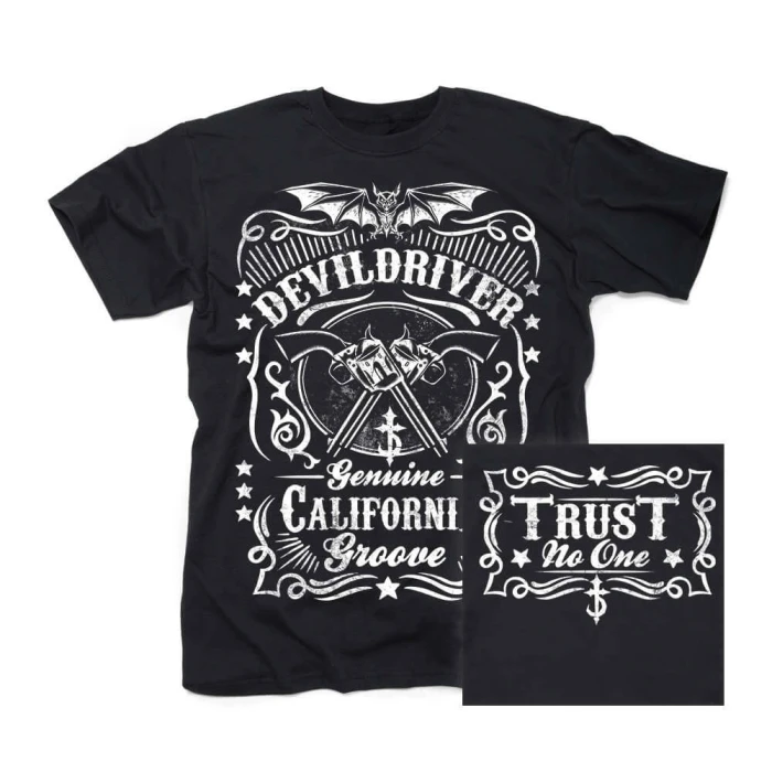 Devildriver Strike and Kill Band T-Shirt Baumwolle Grafik-T-Shirt Herren Damen Sommer Streetwear – Detail 2