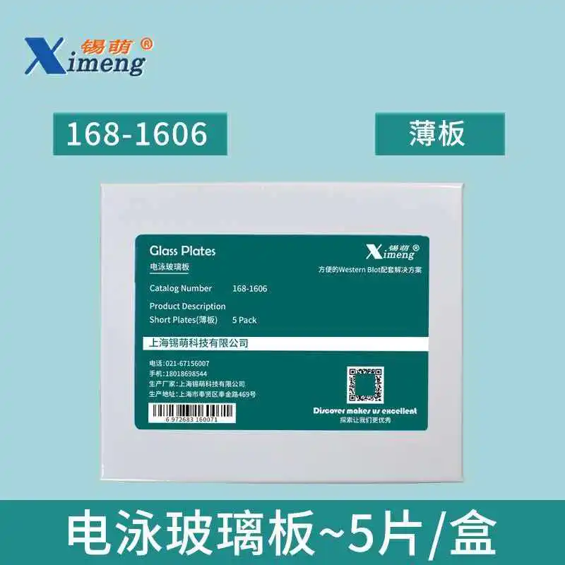 

Wb Glass Plate for Vertical Electrophoresis Gel Protein Running Long Thick Short Thin 1.0mm/1.5mm Biorad 1653308/1653312 Electro