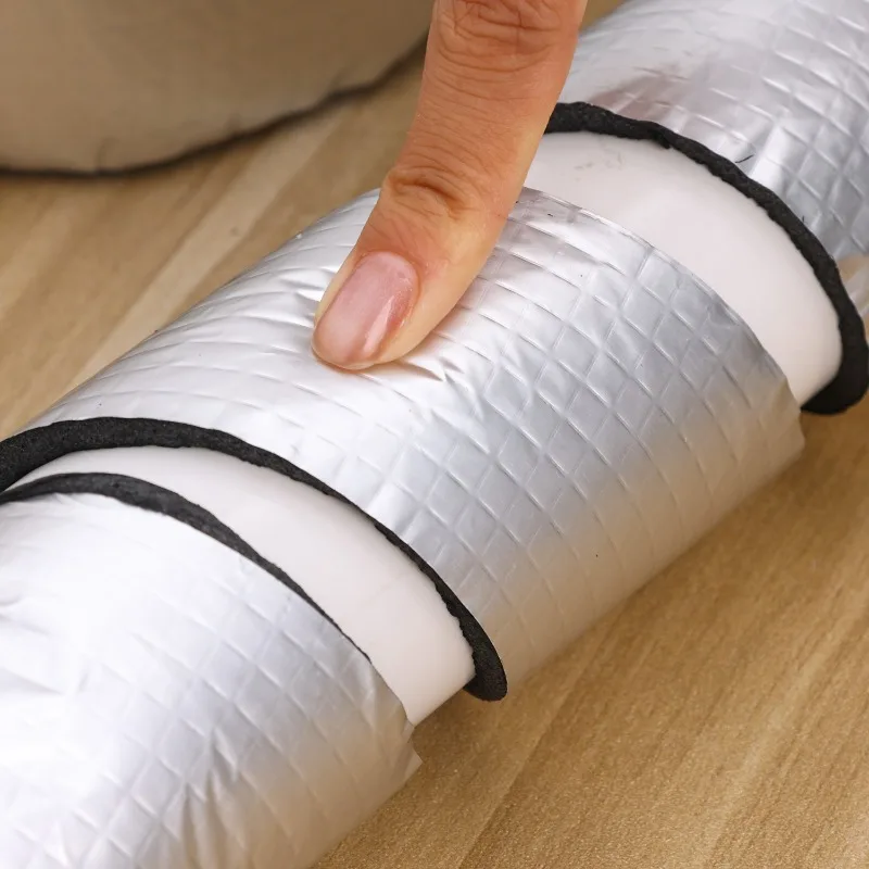 التجمد الأنابيب العزل الشريط في الهواء الطلق الألومنيوم احباط المطاط رغوة الشريط الذاتي لاصق الشتاء تجميد انبوب ماء التفاف الشريط لفة #5