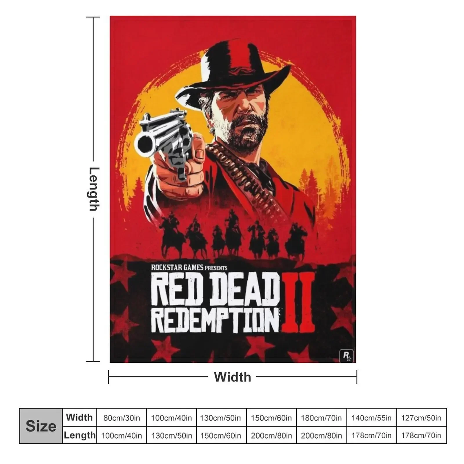 Red Dead Redemption 2 Throw Blanket Fashion Sofas Polar Blankets