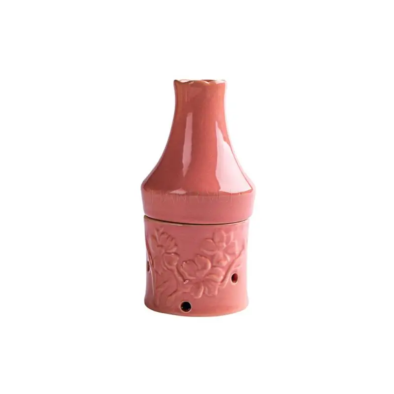 Pink Ceramics Moxibustion Box Protable Massage Face Acupuntura Point Moxa Rolls Burner Chinese Guasha  Heating Therapy