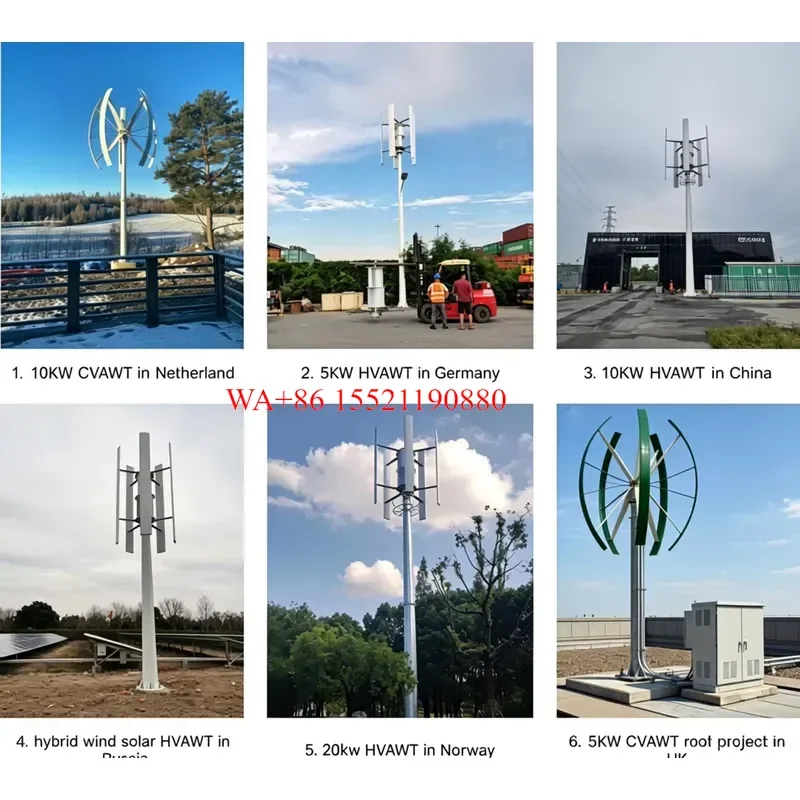 WMWMNU for CE Roof Install Complete Wind Power Generation System 110V 220V 380v 10KW 5000w Also Called 5KW Rooftop Vertical