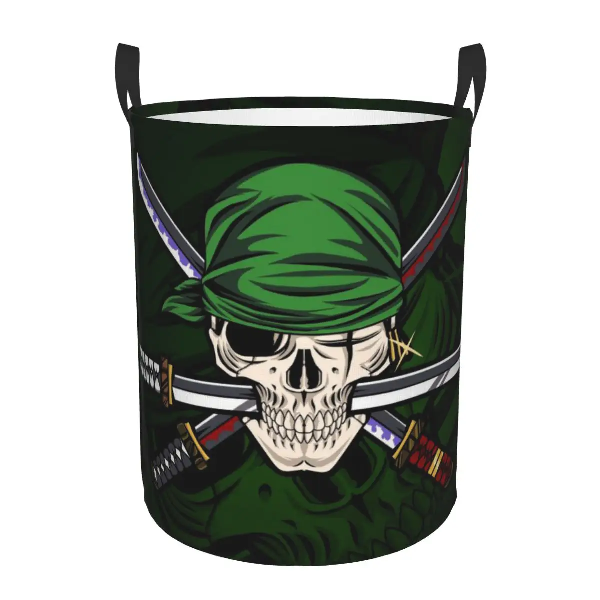 Custom Pirates Skull One Pieces Laundry Basket Collapsible