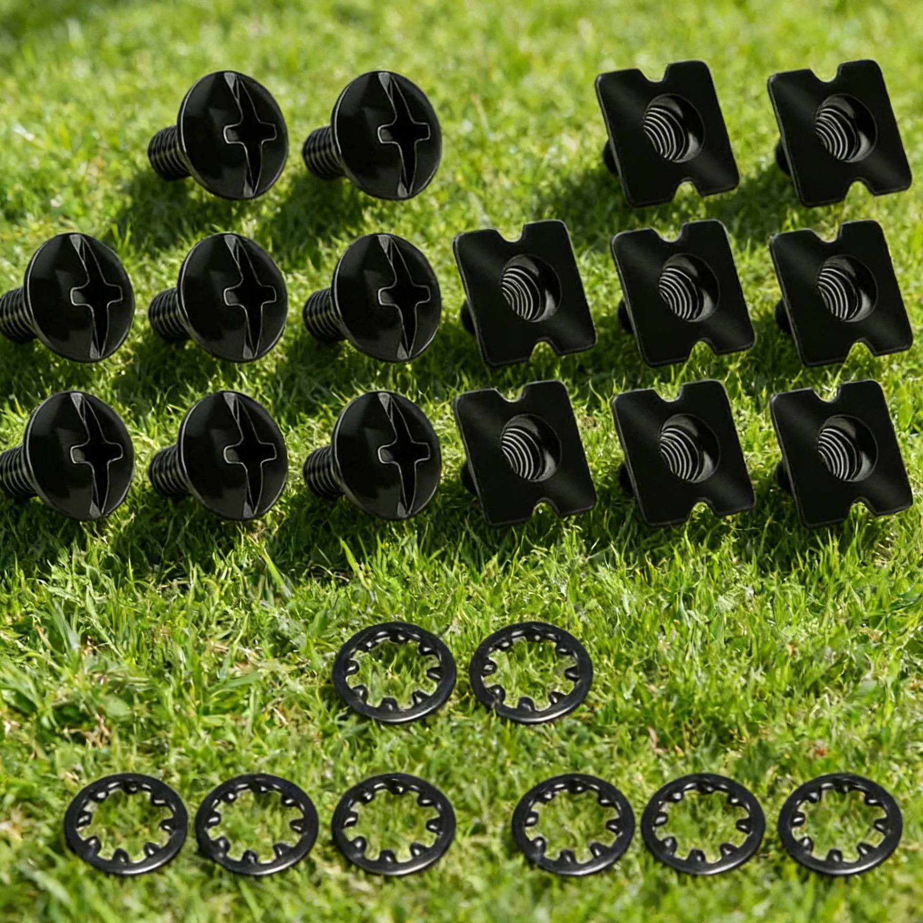 

25pcs Screws For Football Backplate Screws Plastic For Football Backplate Rugby Slotted Fasteners Washers Kit Football Parts