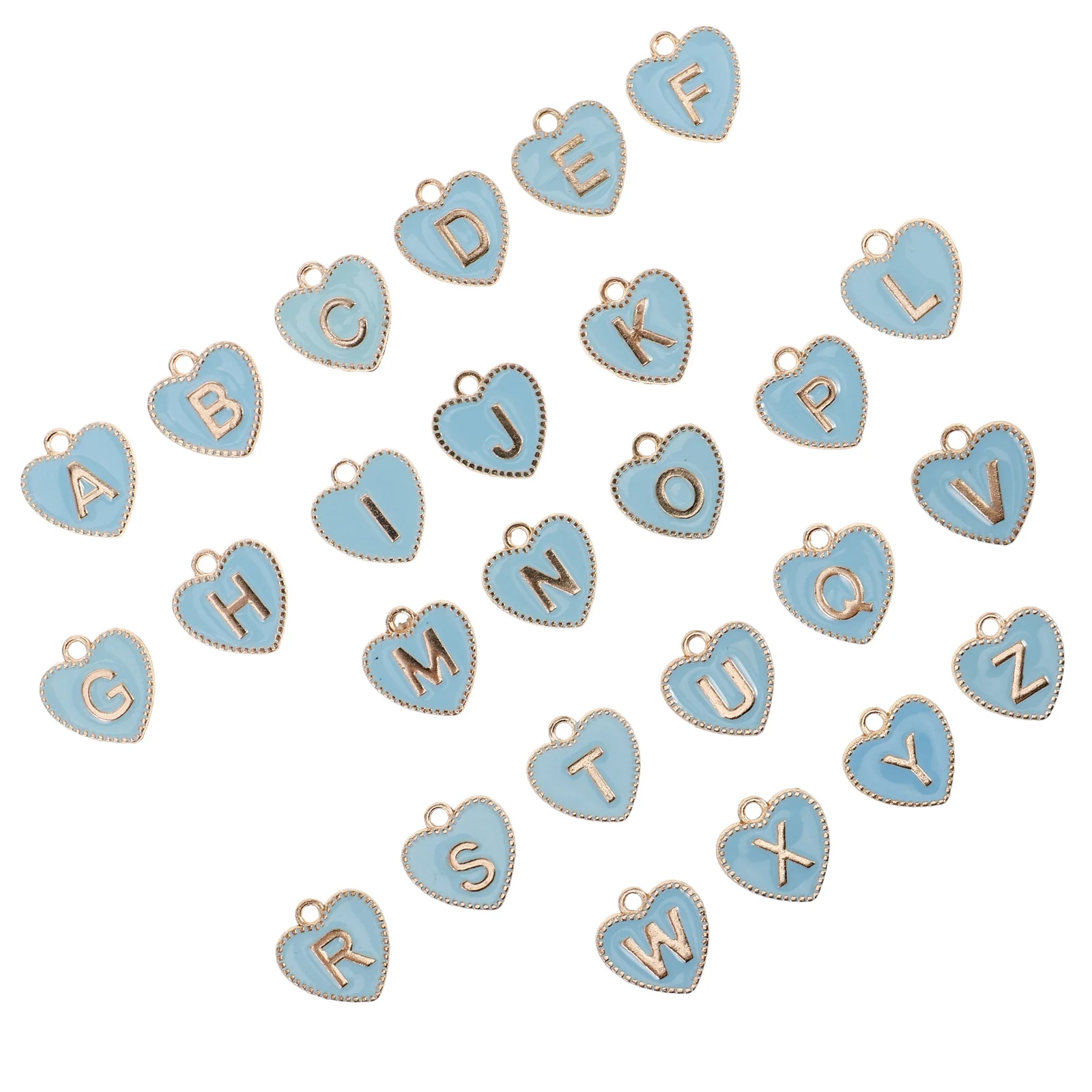 

26pcs Letter Pendant Jewelry Double Sided Enamel Alphabet Beads Necklace Charms for DIY Bracelet Making Accessories