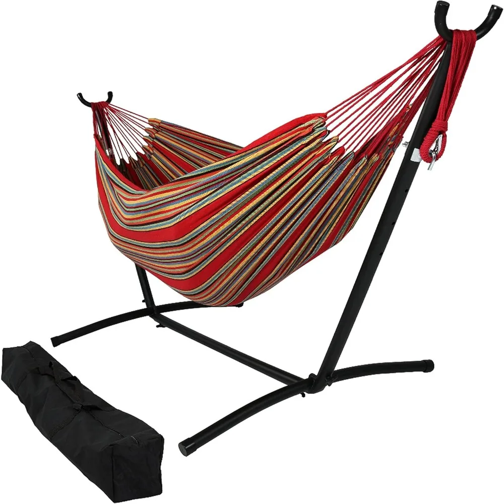 

Double Brazilian Hammock with Stand and Carrying Case - 400-Pound