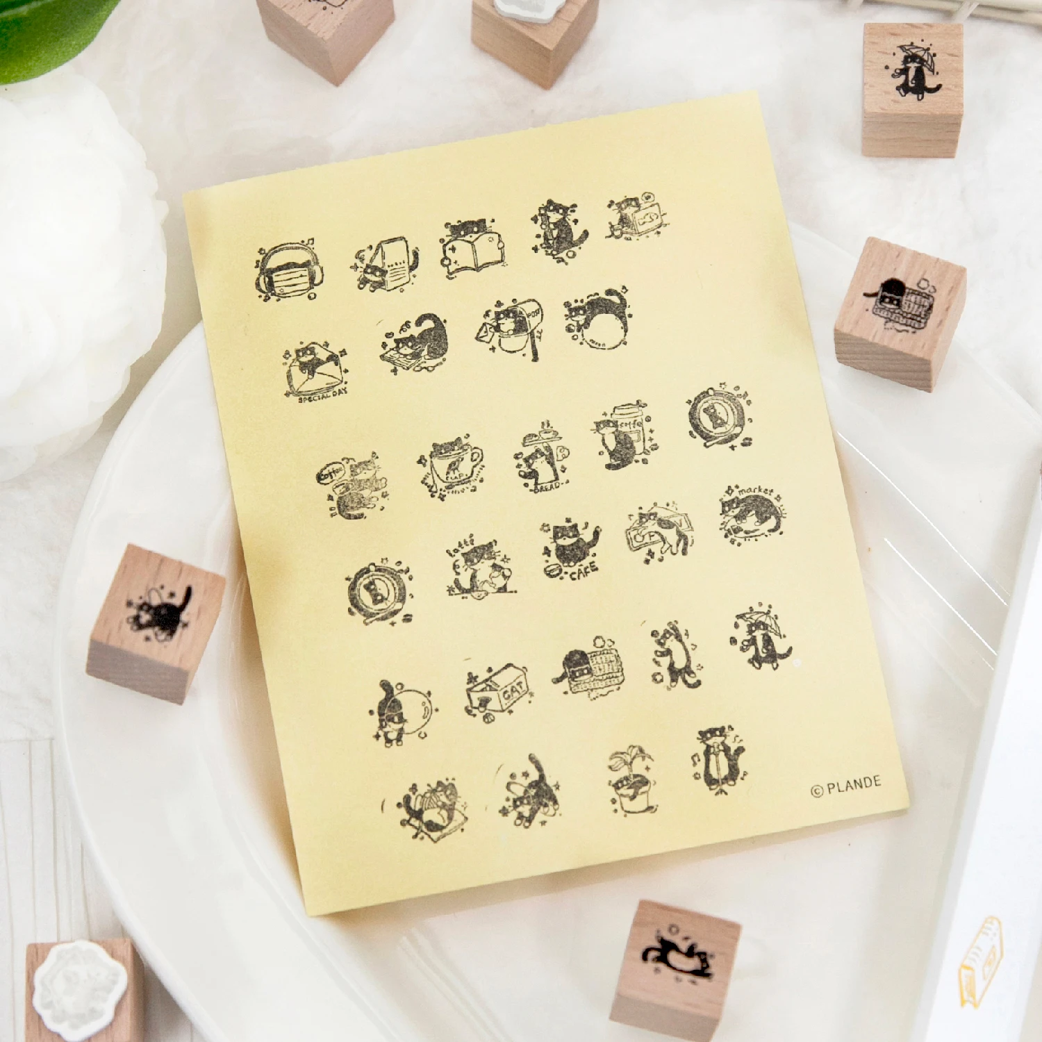 9pcs/set Cat World Series Kawaii Cartoon Cat Decoration Beech Seal DIY Scrapbooking Journal Supplies Cute Seal