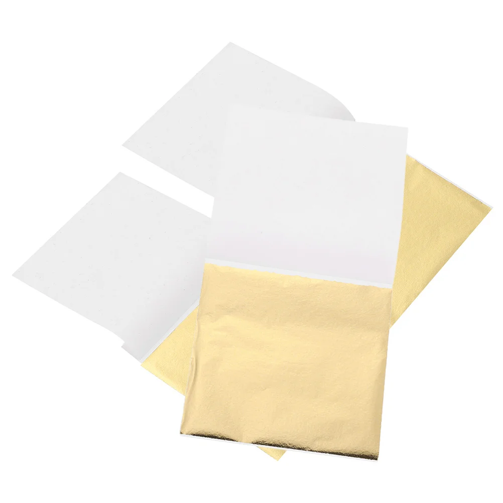 

3pcs Imitation Gold Flakes Metallic Craft Decor For Diy Handmade Art Projects Furnishings Supplies Decoration Paper Sheets