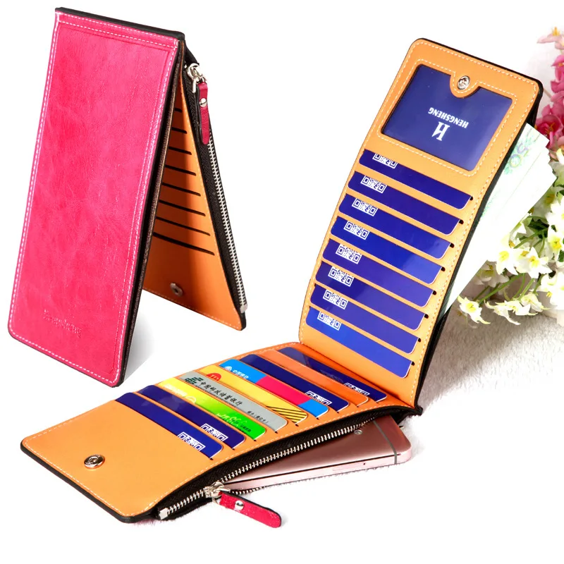 Long Slim Clutch For Wallet Female Male Men Women Purse Zipper Money Bag Business Card Holder Walet Lady Cuzdan Vallet Phone Bag