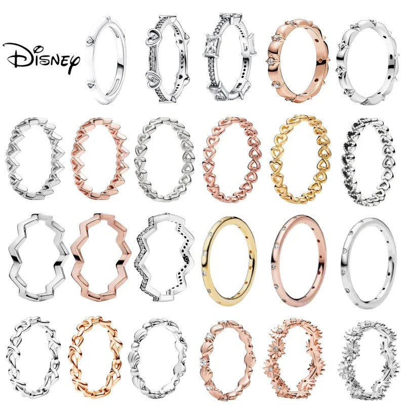 

Disney's 2025 new women's fashionable trendy shining heart-shaped ring - DIY luxury pendant for party jewelry gift