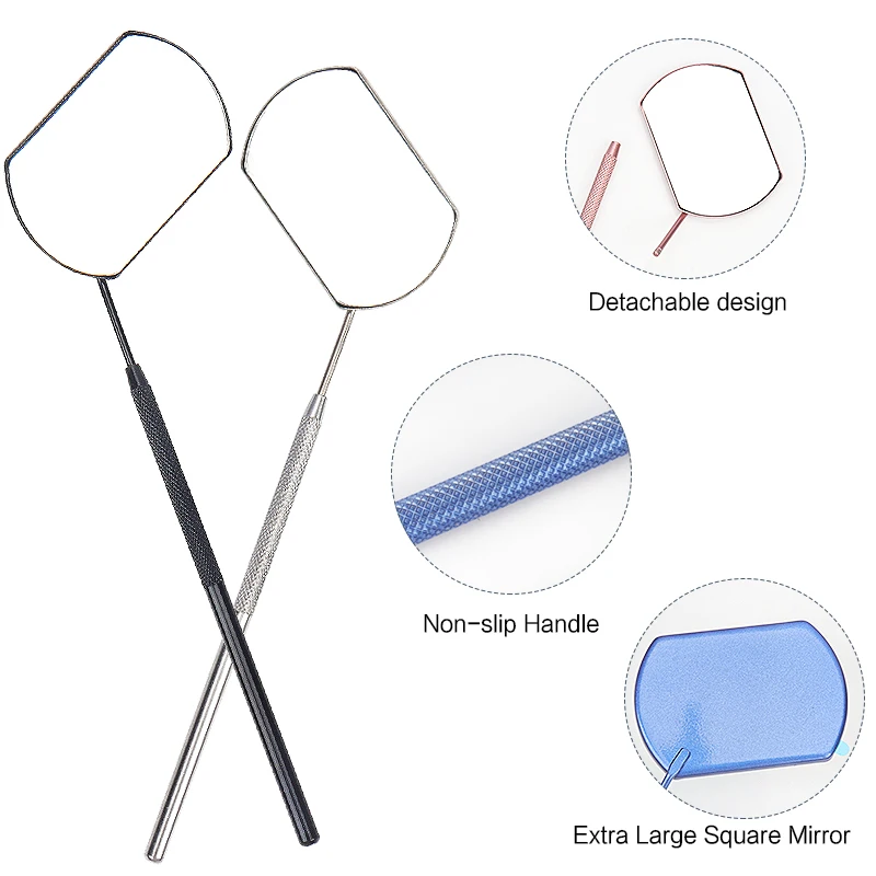 1pcs Stainless Steel Eyelash Checking Mirror Lash Lifting Tech Tool Portable Hand Makeup Mirror Eyelashes Extension Supplies