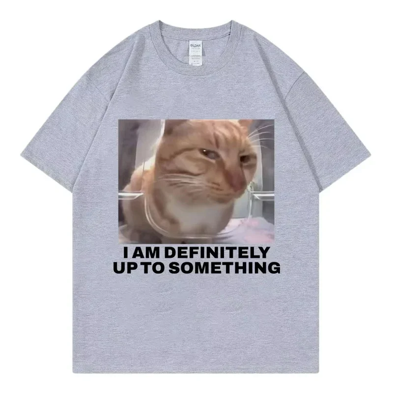 Soia definitivamente hasta algo divertido gato Meme camiseta moda de venta al por menor tendencia mujer Casual Harajuku manga