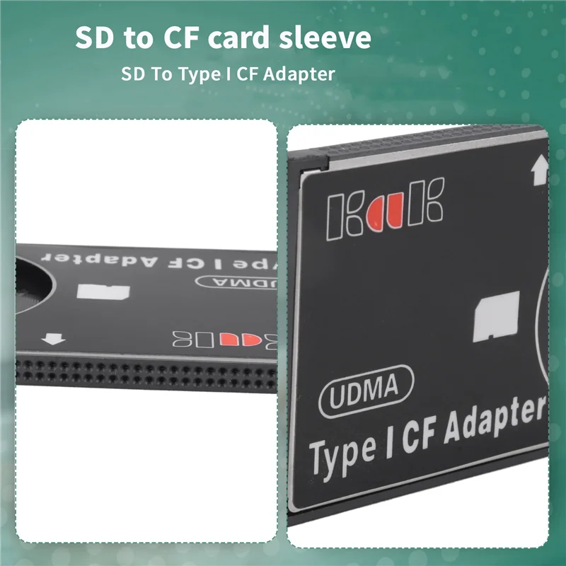 Y14A SD Naar Type I CF Adapter SDHC SDXC MMC Naar Type I CF Adapter Type I Dunne Geheugenkaart Converter Voor Camera