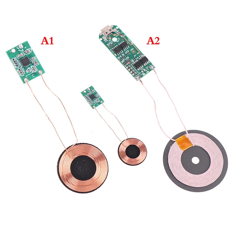 Universal Portátil Qi Carregamento Rápido Carregador Sem Fio, PCBA DIY, Acessórios Padrão, Bobina do Módulo Transmissor, Placa de Circuito, 1X, 15W