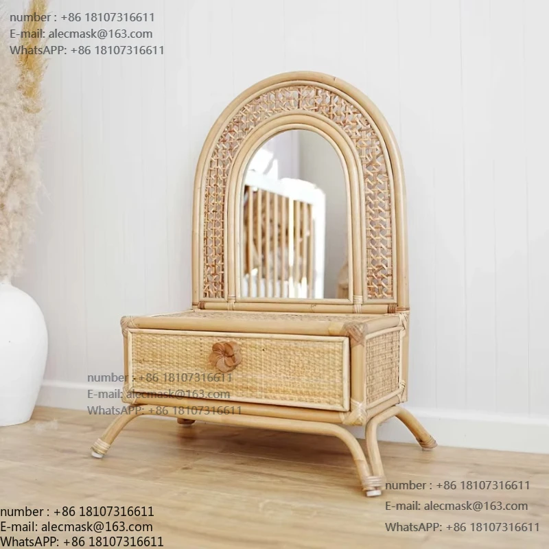 

Natural rattan multi-functional food safety table baby room modern design crafts