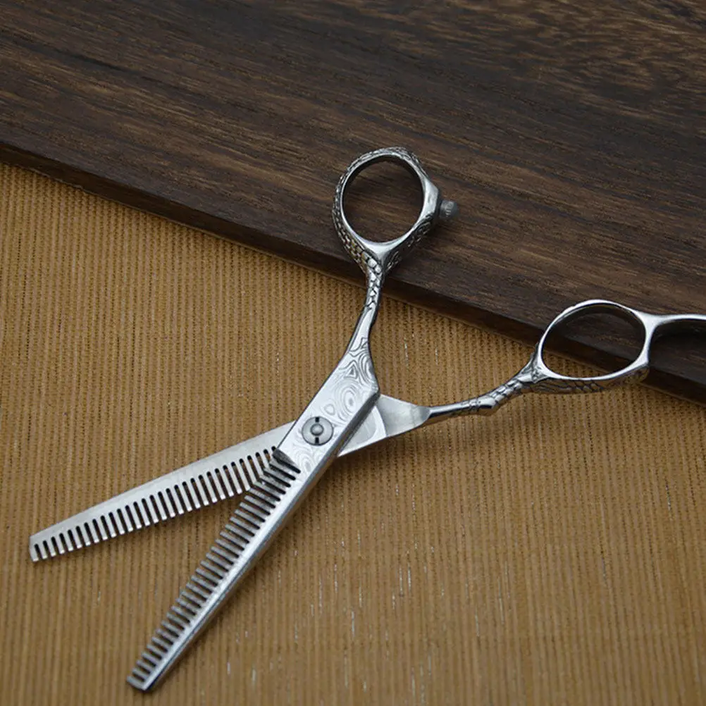 

Haircut Scissors Two-Sided Stainless Steel Professional Salon Scissors 17Cm Rust Resistant Precision Trimming Tool