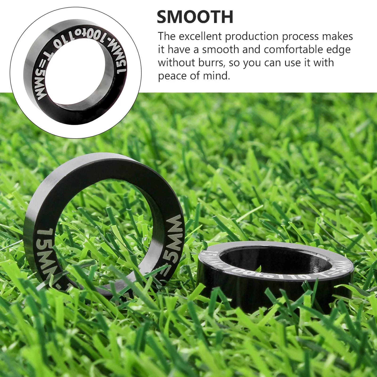 2Pcs Hub Conversion Spacer 5Mm 100 to 110Mm Mountain Bike Bike Accessories Aluminum Alloy Washer Brake Screw Washer Fastener