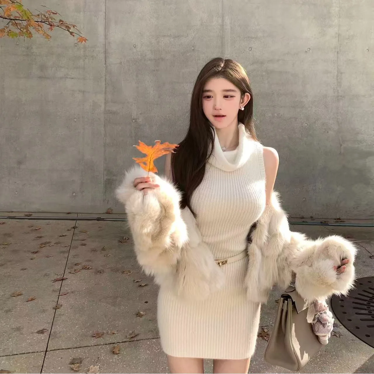 جديد عصري محبوك مثير فستان قصير ملابس خارجية سليم صالح Bodycon تنورة المرأة أنيقة تخفيف نمط ألياف البوليستر فستان F472 #5